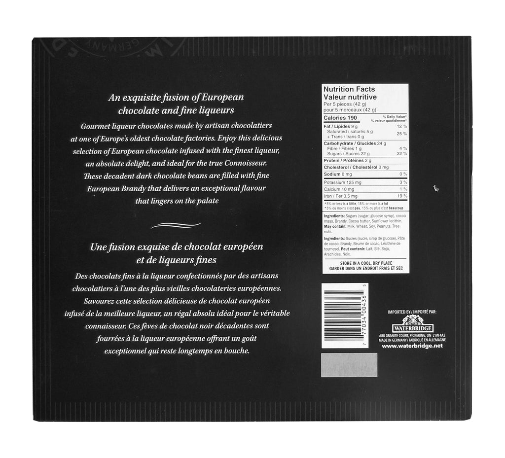 Waterbridge Connoisseur Liqueur Chocolates,  400g/14 oz. Box {Imported from Canada}