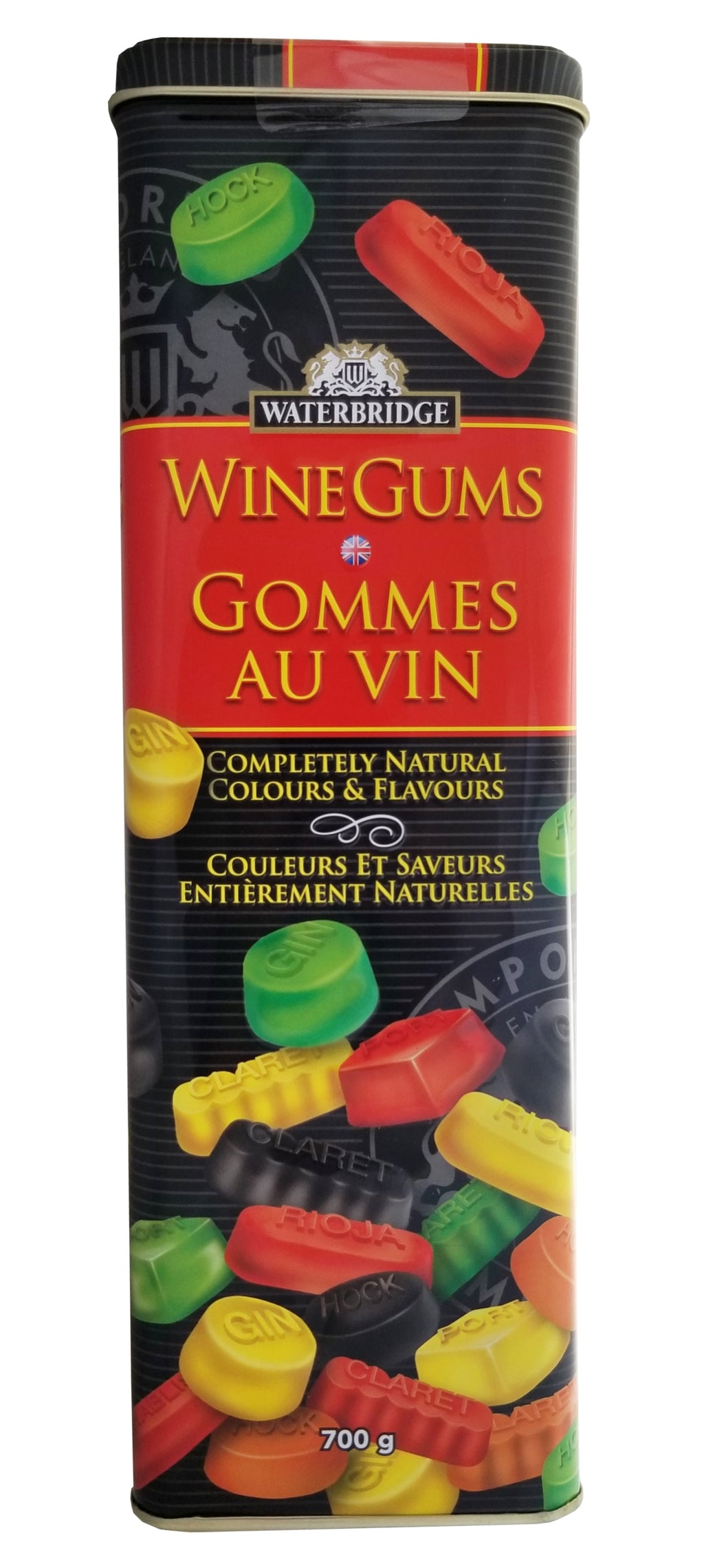 Waterbridge Wine Gums Tin Gift Box, 700g/24.5 oz. Tin