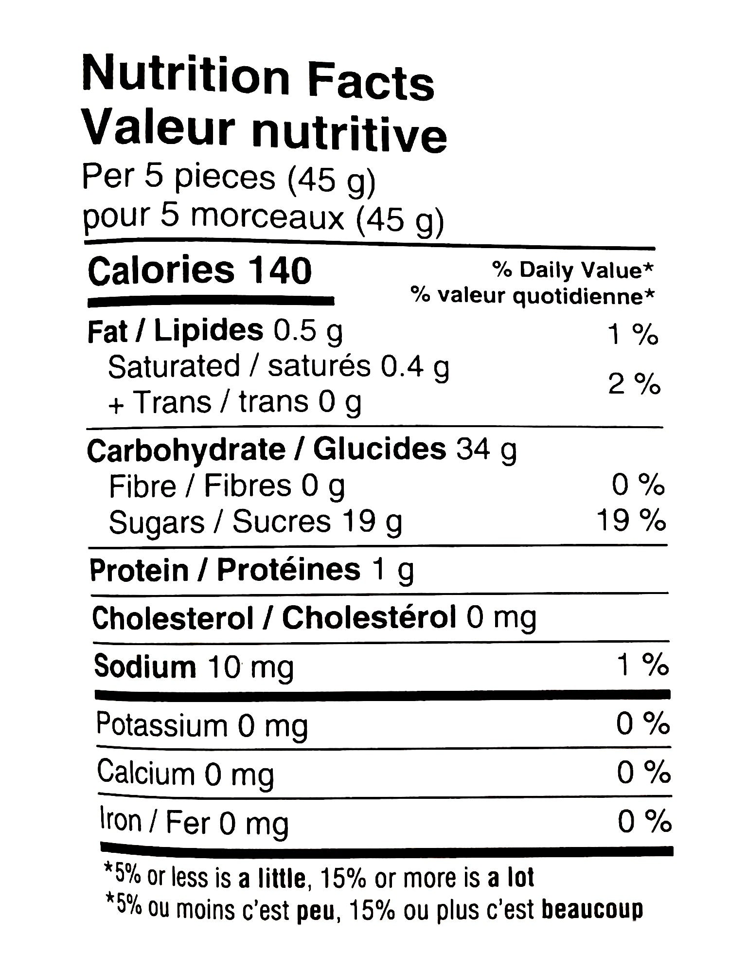 Waterbridge Aussie Style Soft Licourice, Gummy Candy, 200g, nutrition facts label.