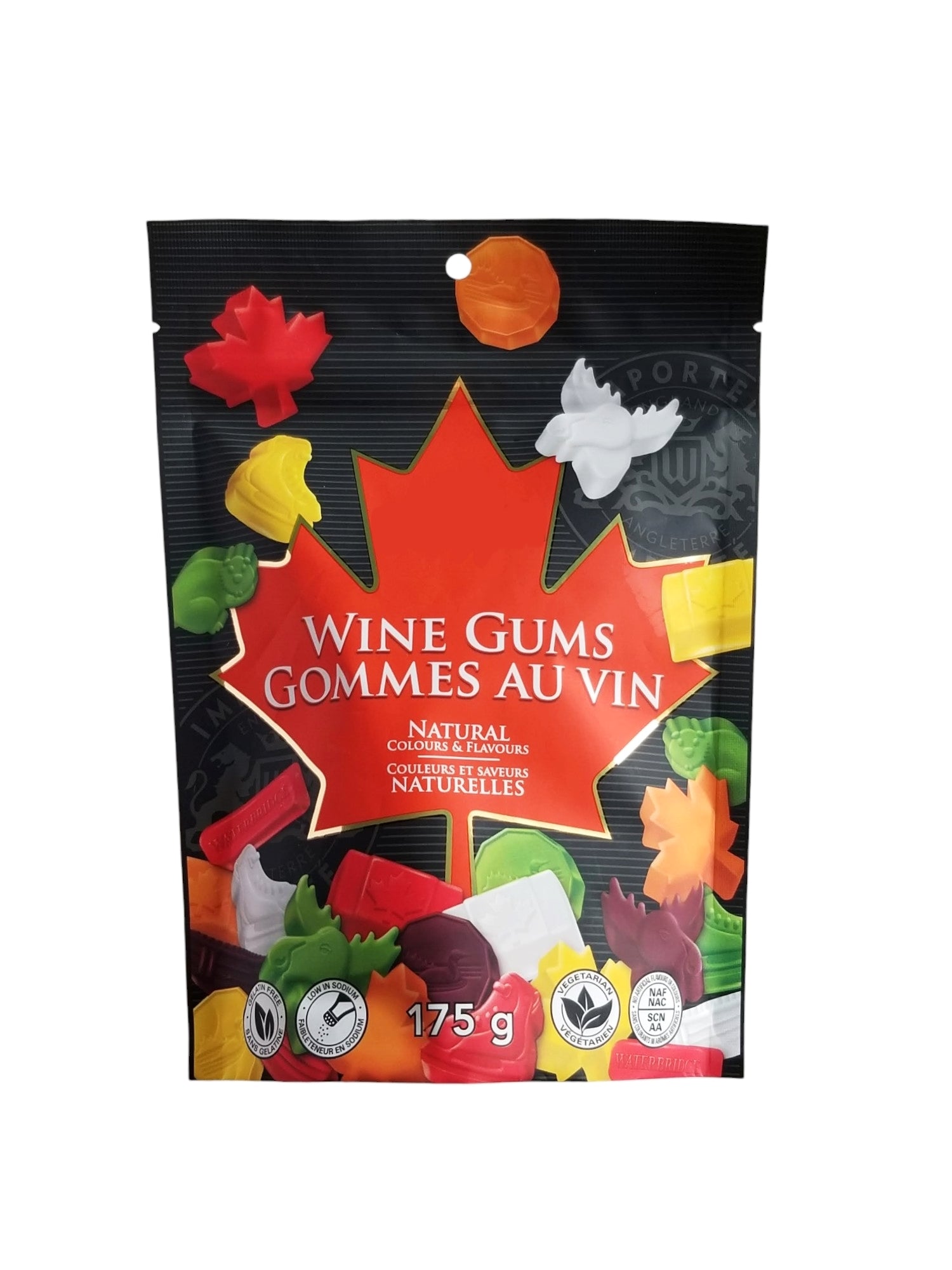 Waterbridge Wine Gums, Canadian Shapes, 175g/6 oz. Bag