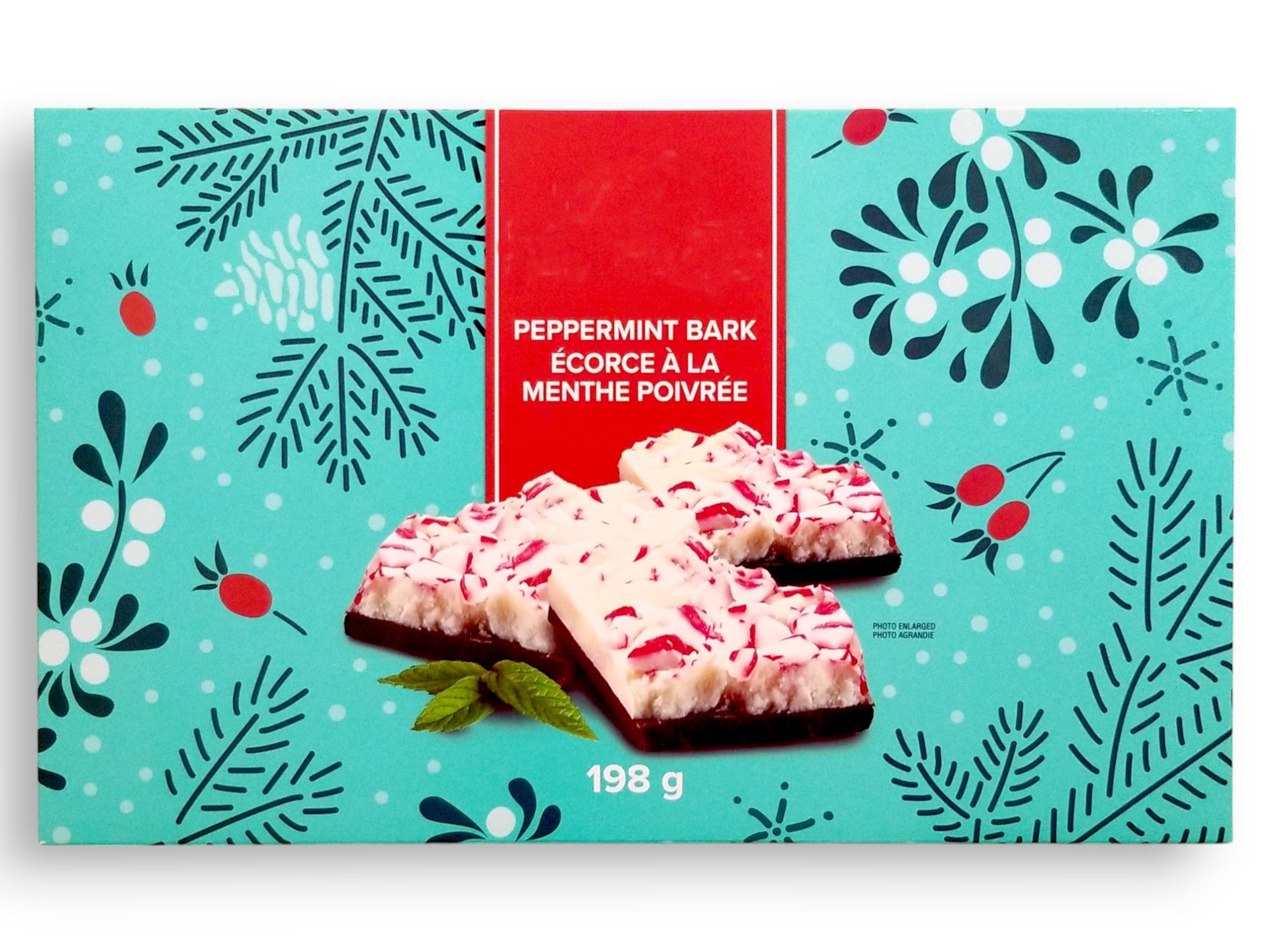 Front of Waterbridge Peppermint Bark, 198g/7 oz., Box