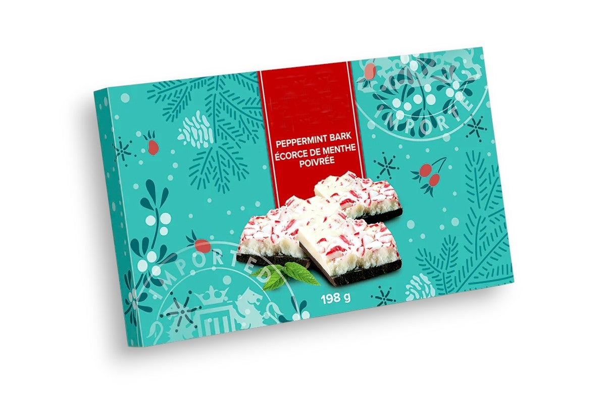 Front of Waterbridge Peppermint Bark, 198g/7 oz., Box