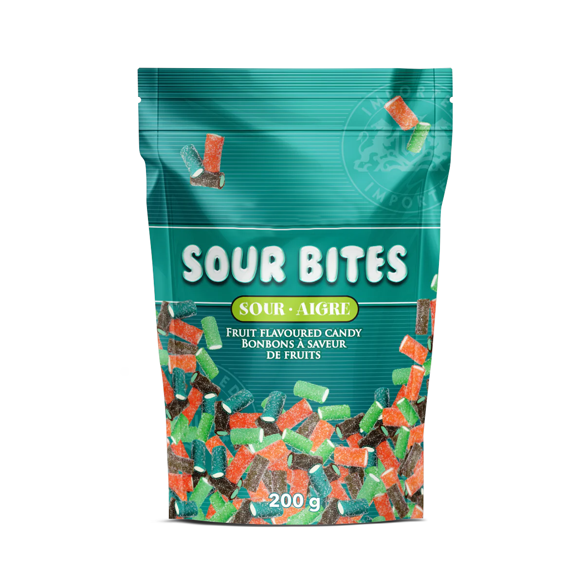 Waterbridge Sour Bites Fruit Gummy Candy, 200g/7 oz. Bag