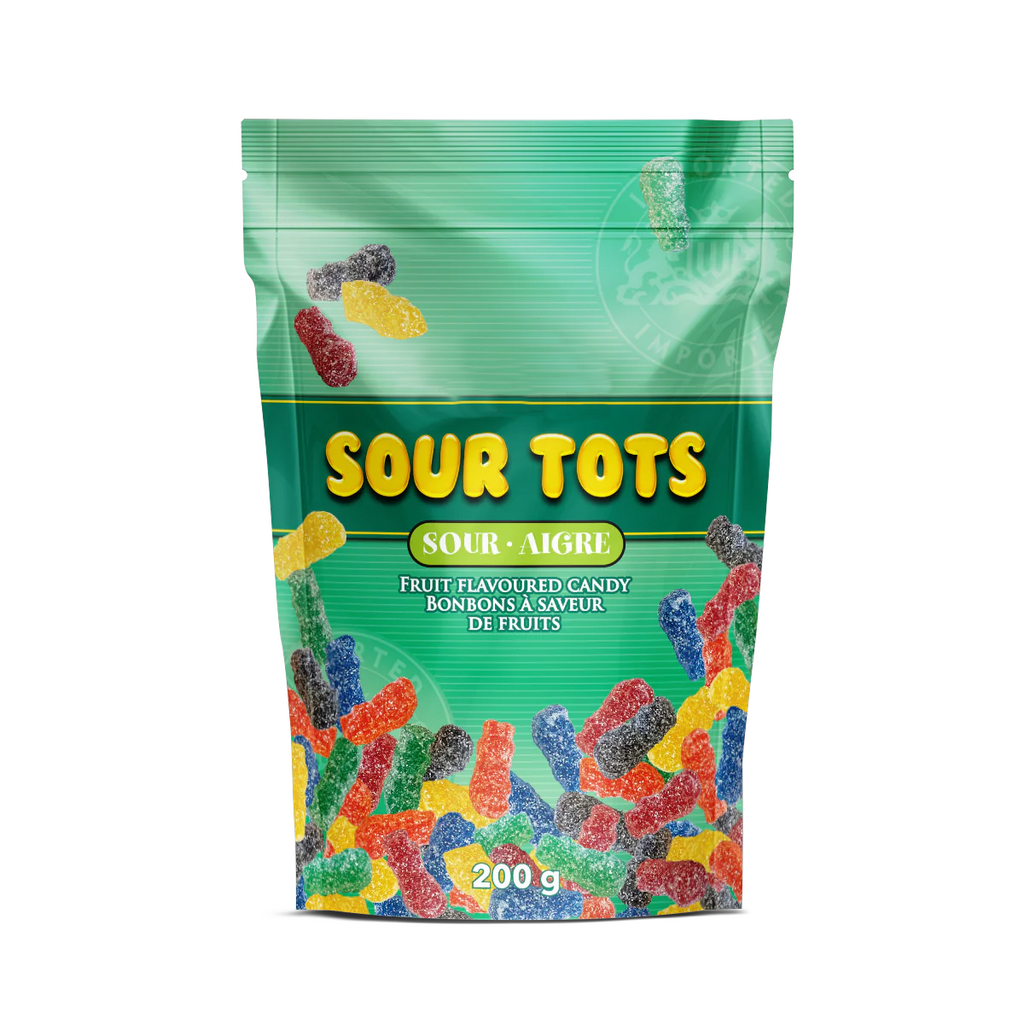 Waterbridge Sour Tots Fruit Gummy Candy, 200g/7 oz. Bag