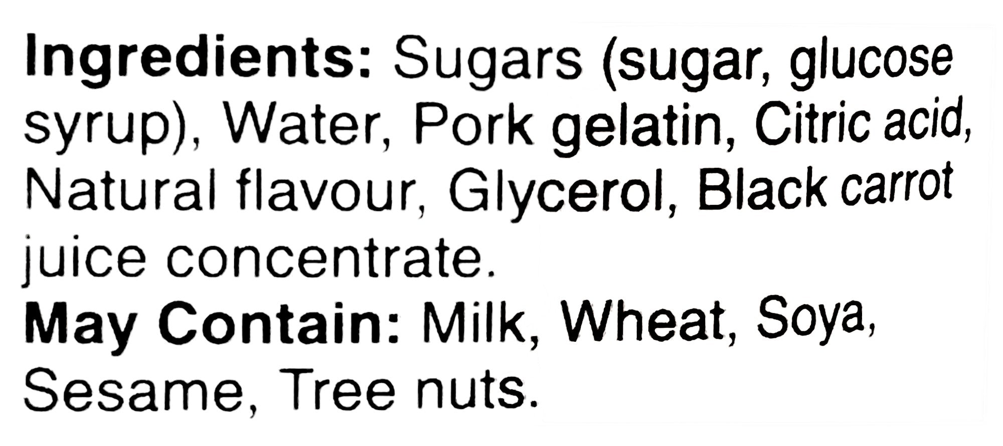 Waterbridge Strawberry Dream, Fruit Flavored Gummy Candy, 200g, ingredients label.