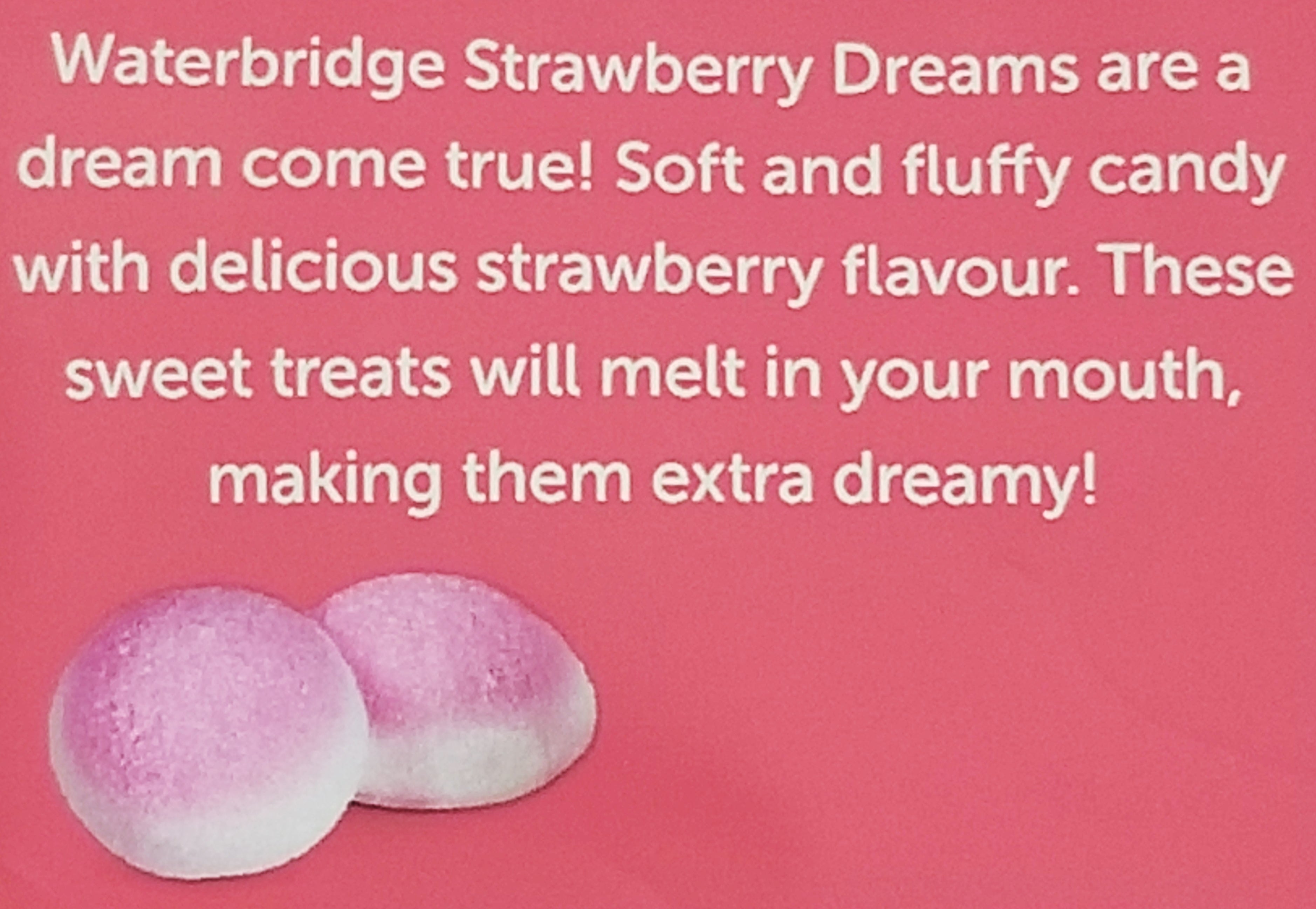 Waterbridge Strawberry Dream, Fruit Flavored Gummy Candy, 200g, description of gummies.