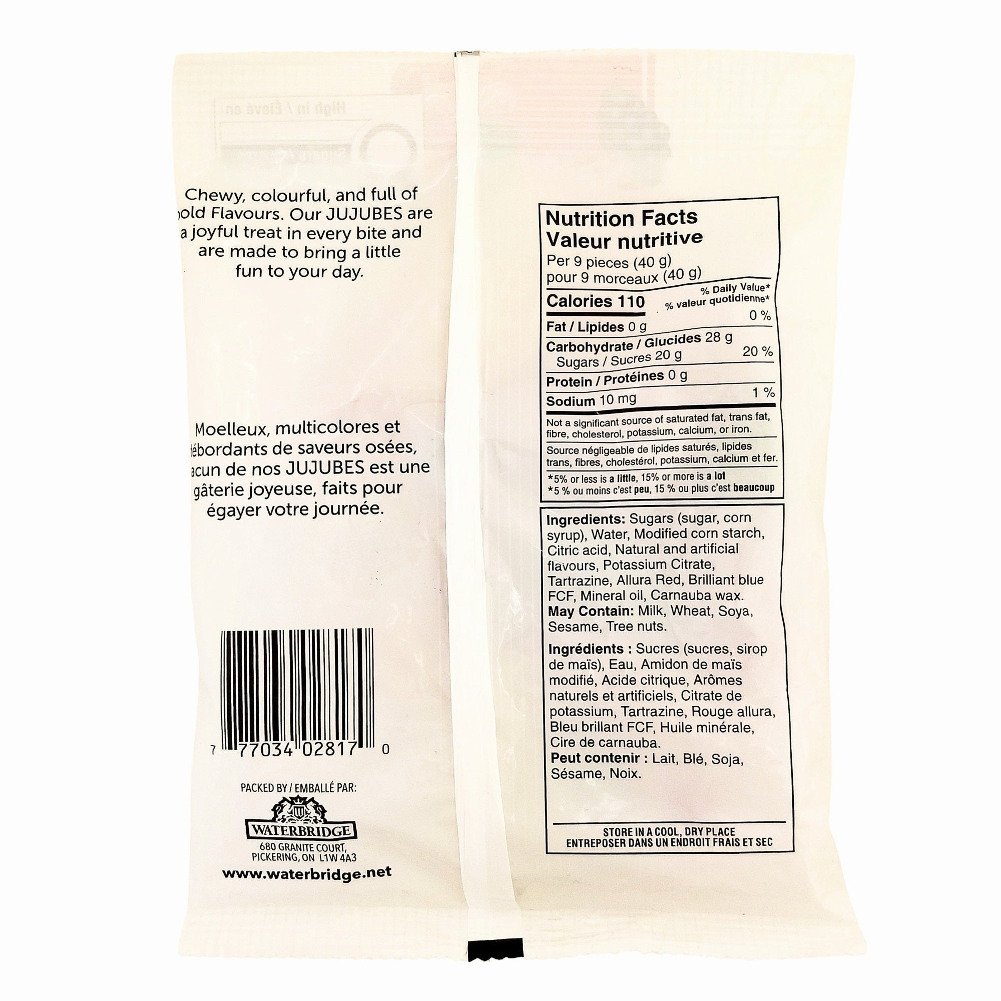 Waterbridge The Mix Jujubes – Assorted Fruit Candy 125g (4.4 oz)