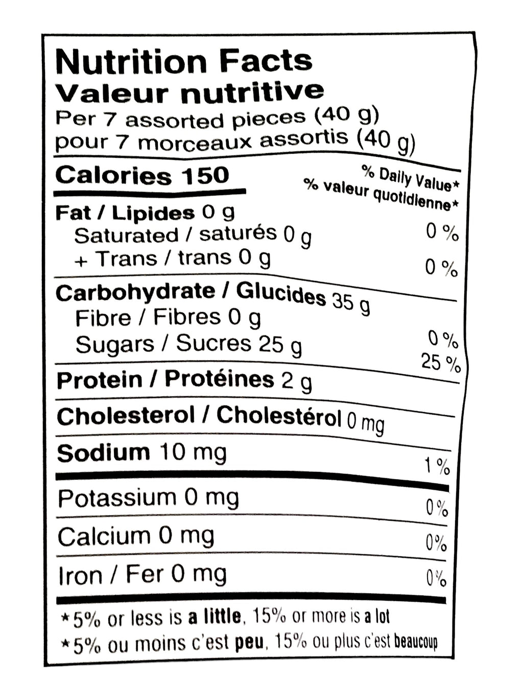 Waterbridge The Mix Sour Keys Gummy, 175g, nutrition facts label.