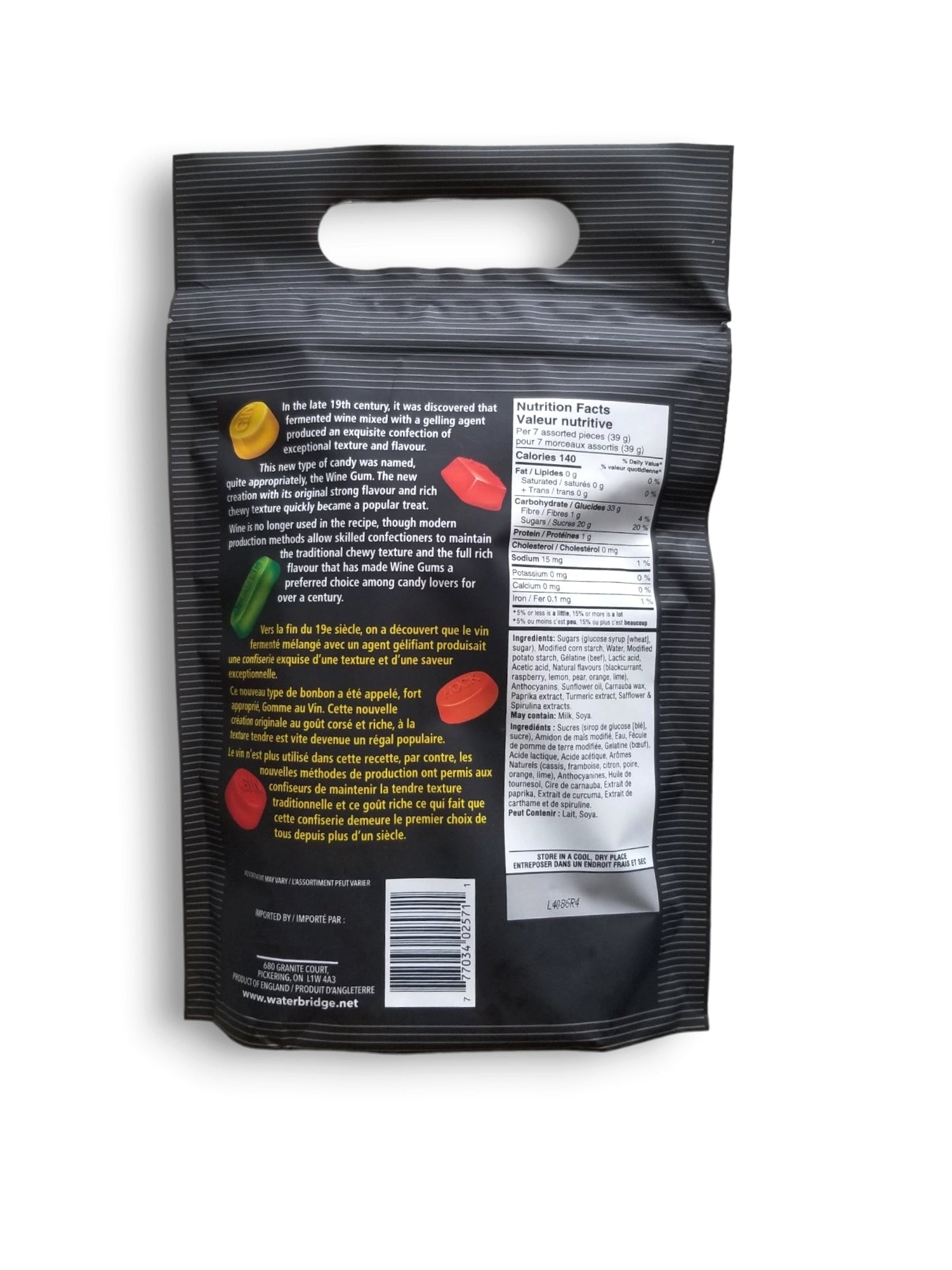 Waterbridge Wine Gums Pouch, 800g/28 oz. Bag