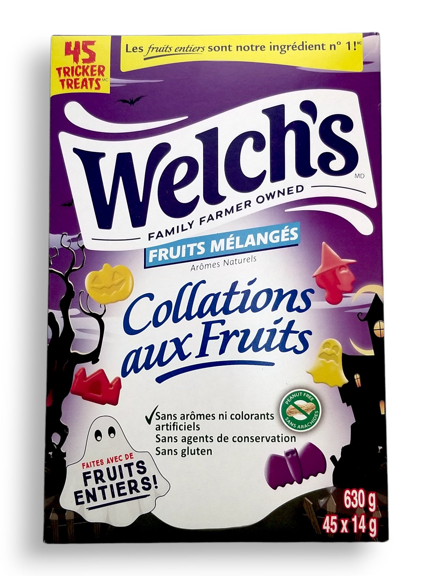 Welch's Halloween Fruit Snacks, Mixed Fruit, (45ct x 14g), 630g/1.4 lb.