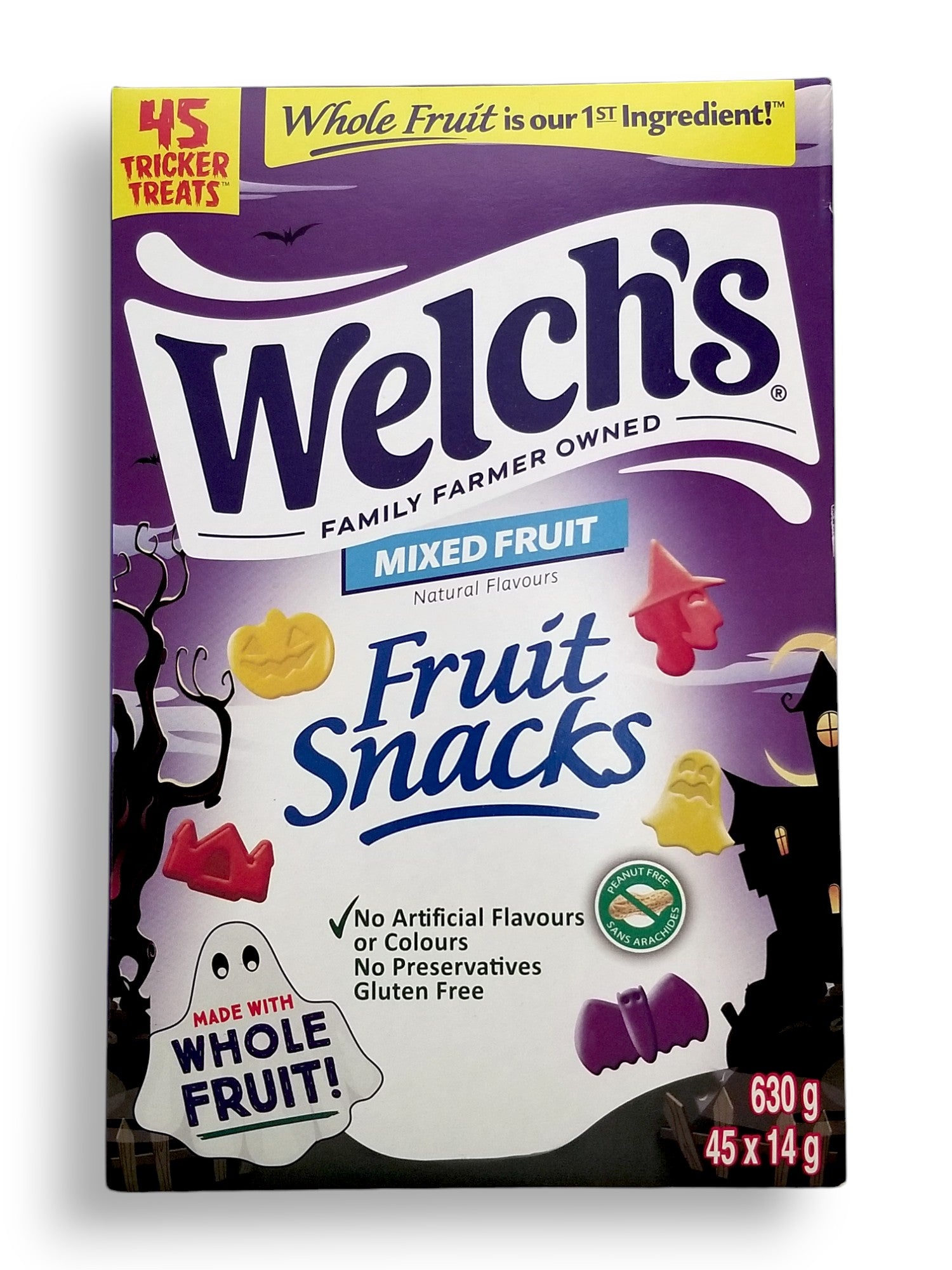 Welch's Halloween Fruit Snacks, Mixed Fruit, (45ct x 14g), 630g/1.4 lb.