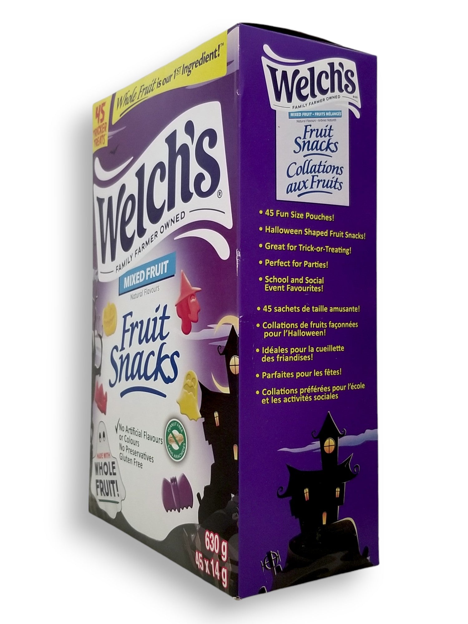Welch's Halloween Fruit Snacks, Mixed Fruit, (45ct x 14g), 630g/1.4 lb.