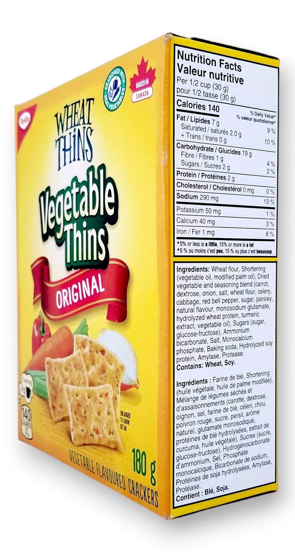 Christie Vegetable Thins Original, 180g/0.4 oz - Left Side