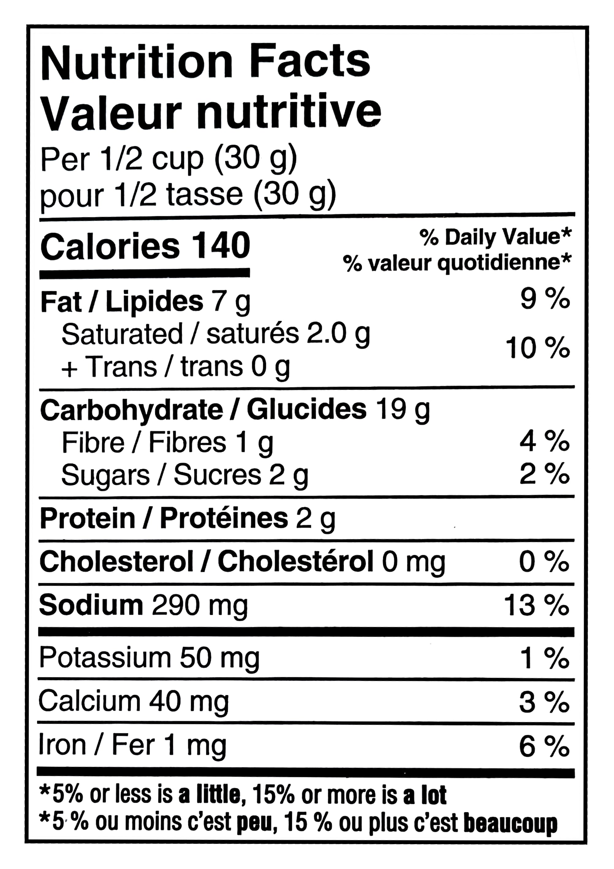 Christie Vegetable Thins Original, 180g/0.4 oz - Nutrition Facts