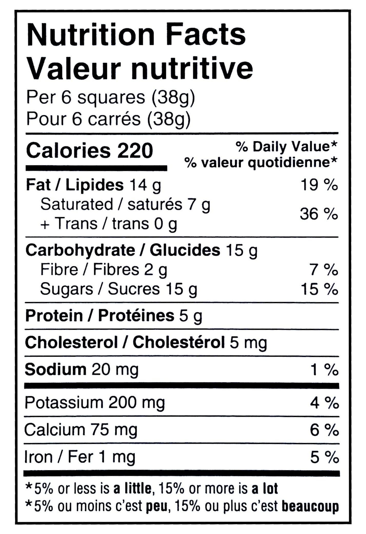 Whittaker's 33% Cocoa Peanut Butter Milk Chocolate Bar, 220g/7.8 oz. Bar - Nutrition Facts