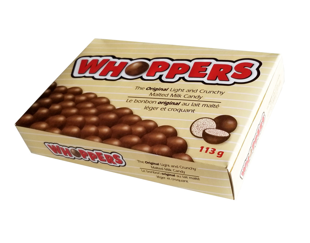 Hershey's Whoppers Original Light and Crunchy Malted Milk Candy, 113g/4 oz. Box {Imported from Canada}