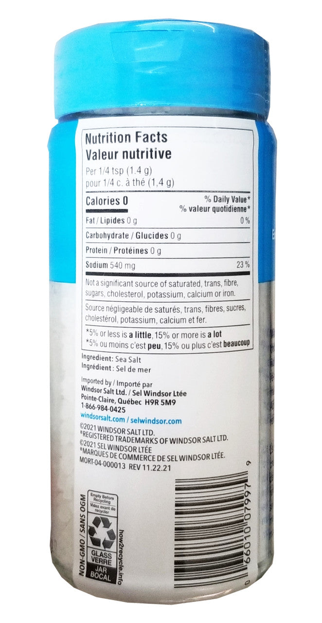Windsor Natural Sea Salt, Grinder Refill, Extra Coarse, 255g/8.9 oz., {Imported from Canada}