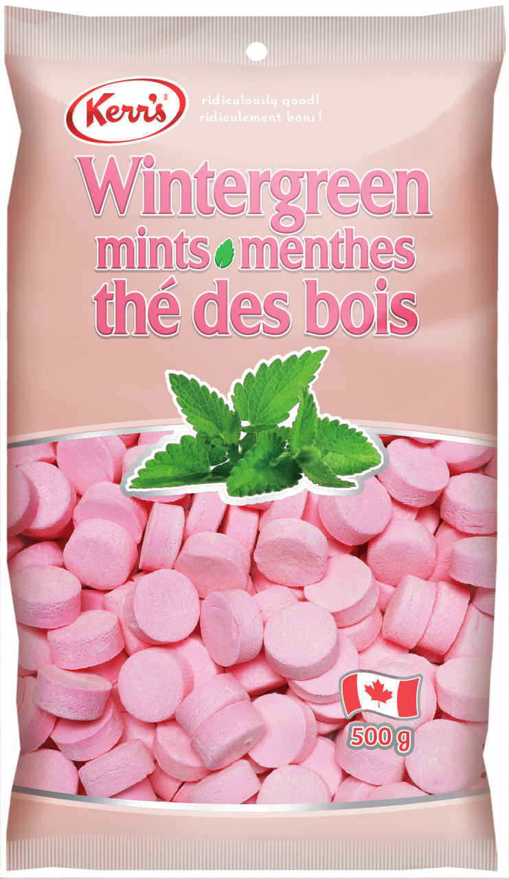 Kerr's Wintergreen Mints, 500g/17.5 oz. Bag {Imported from Canada}