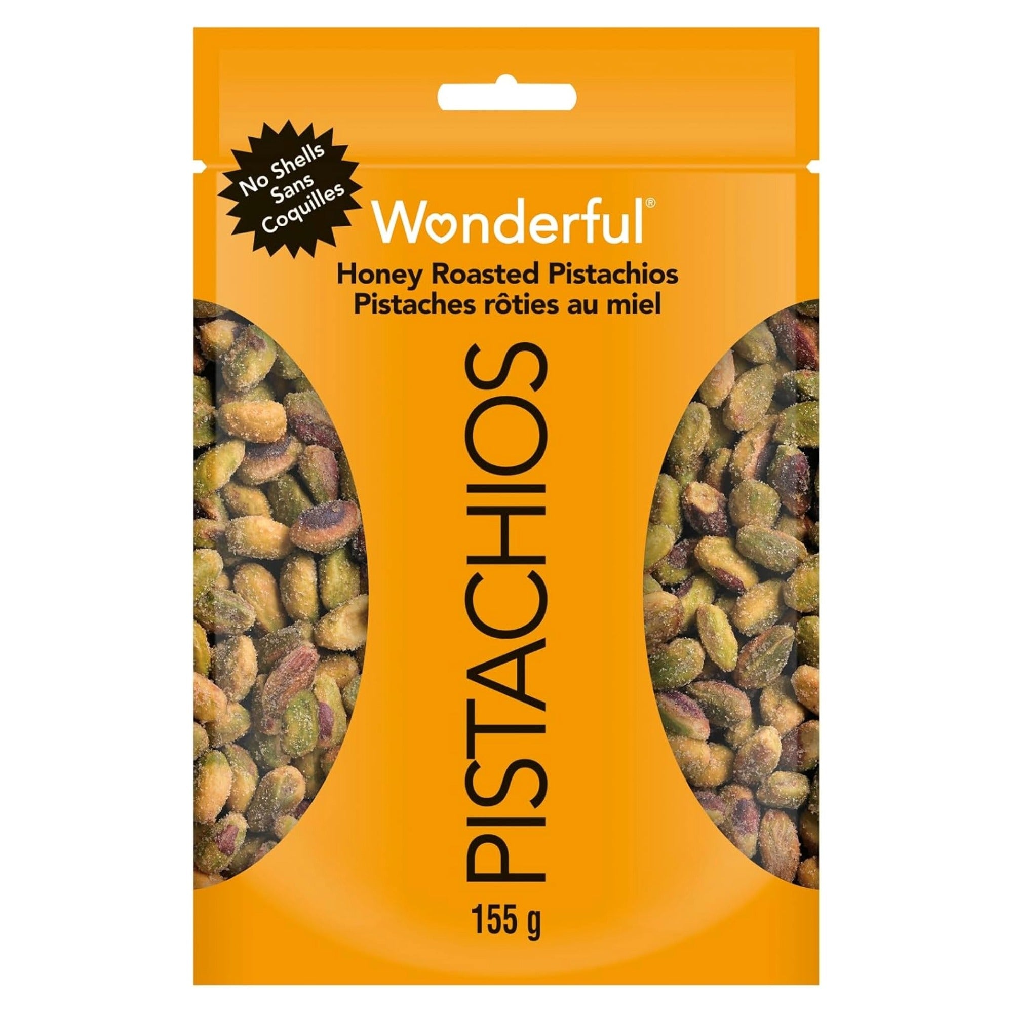 Wonderful Honey Roasted Pistachios - Sweet Crunchy Snack 155g (5.5 oz)