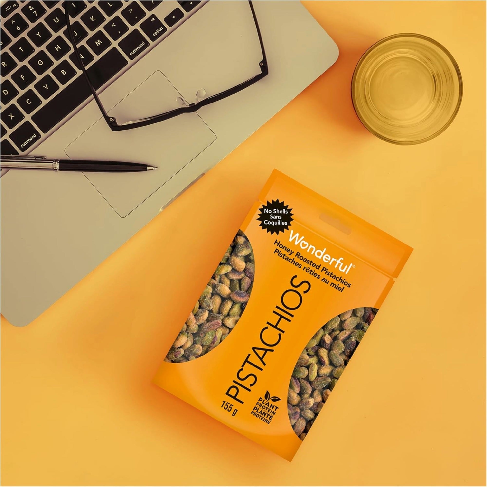 Wonderful Honey Roasted Pistachios - Sweet Crunchy Snack 155g (5.5 oz)