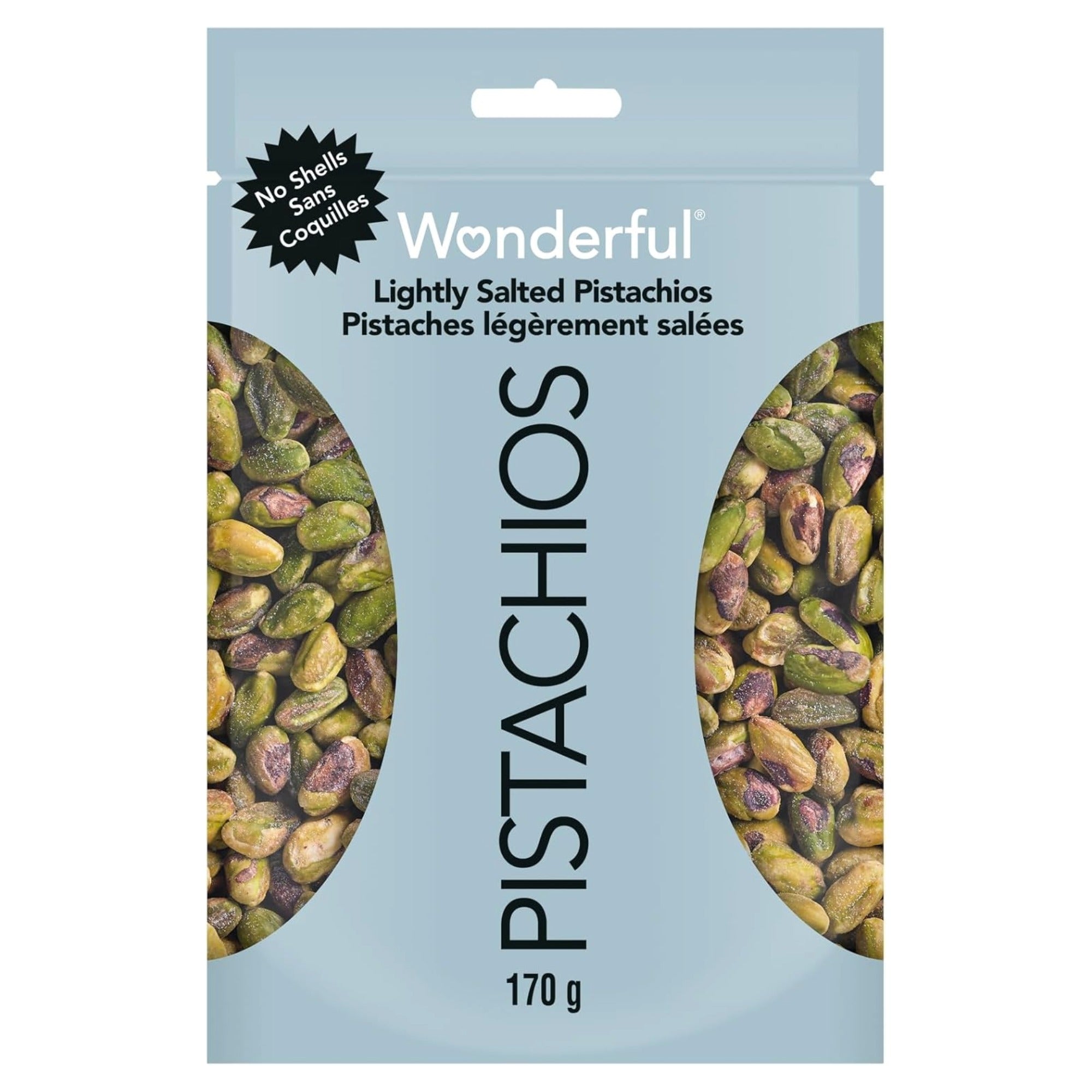 Wonderful Lightly Salted Pistachios - No Shell, 170g (6 oz)