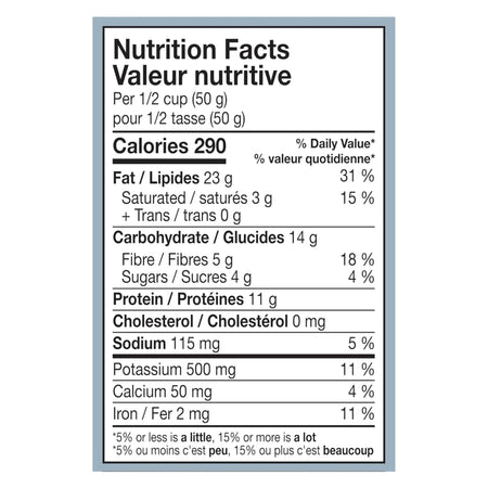 Wonderful Lightly Salted Pistachios 170g nutrition facts label