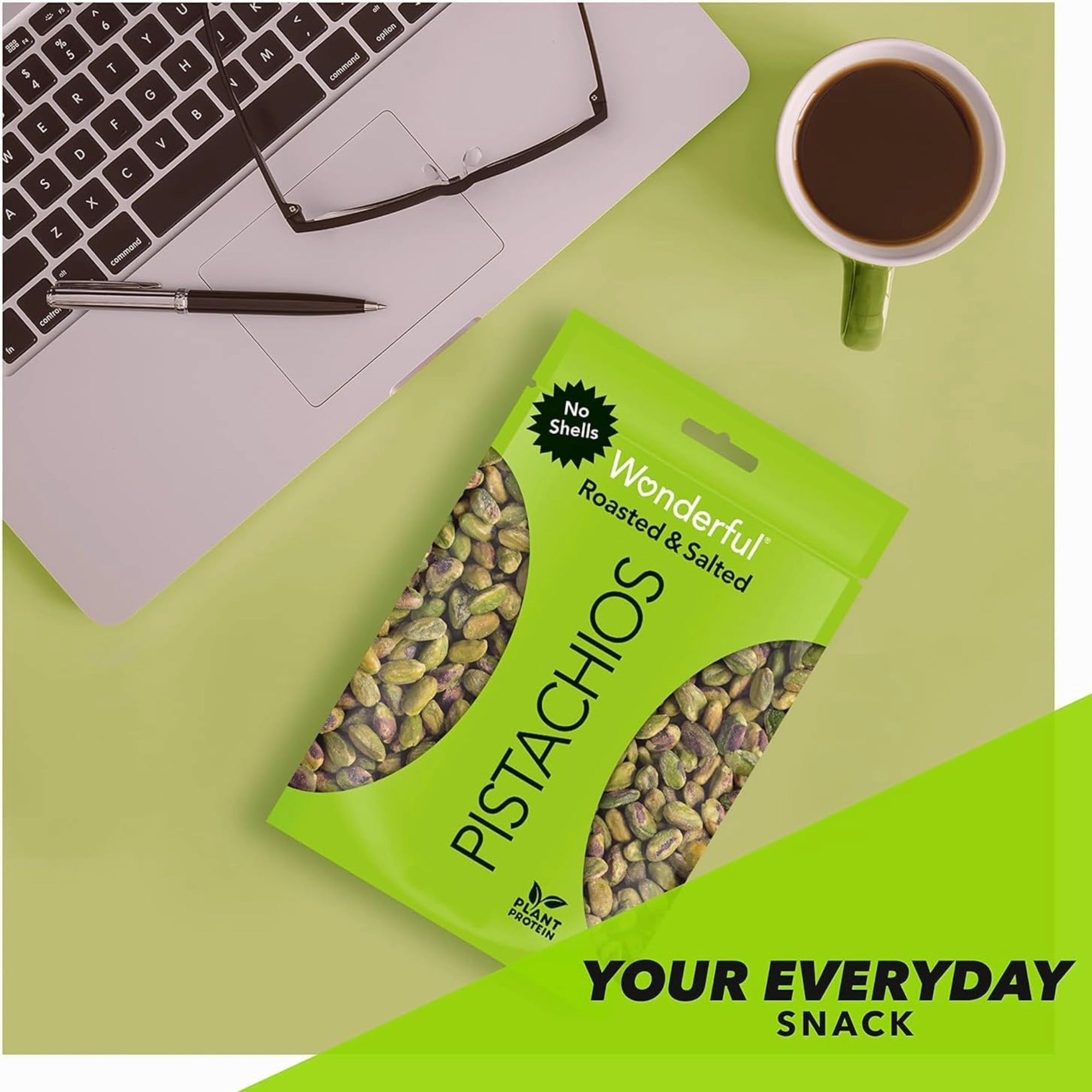 Wonderful Roasted & Salted Pistachios - No Shell, 170g (6 oz)