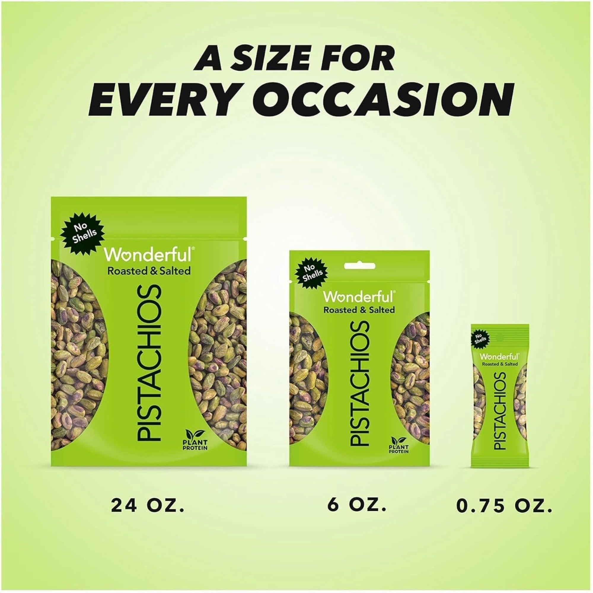 Wonderful Roasted & Salted Pistachios - No Shell, 170g (6 oz)