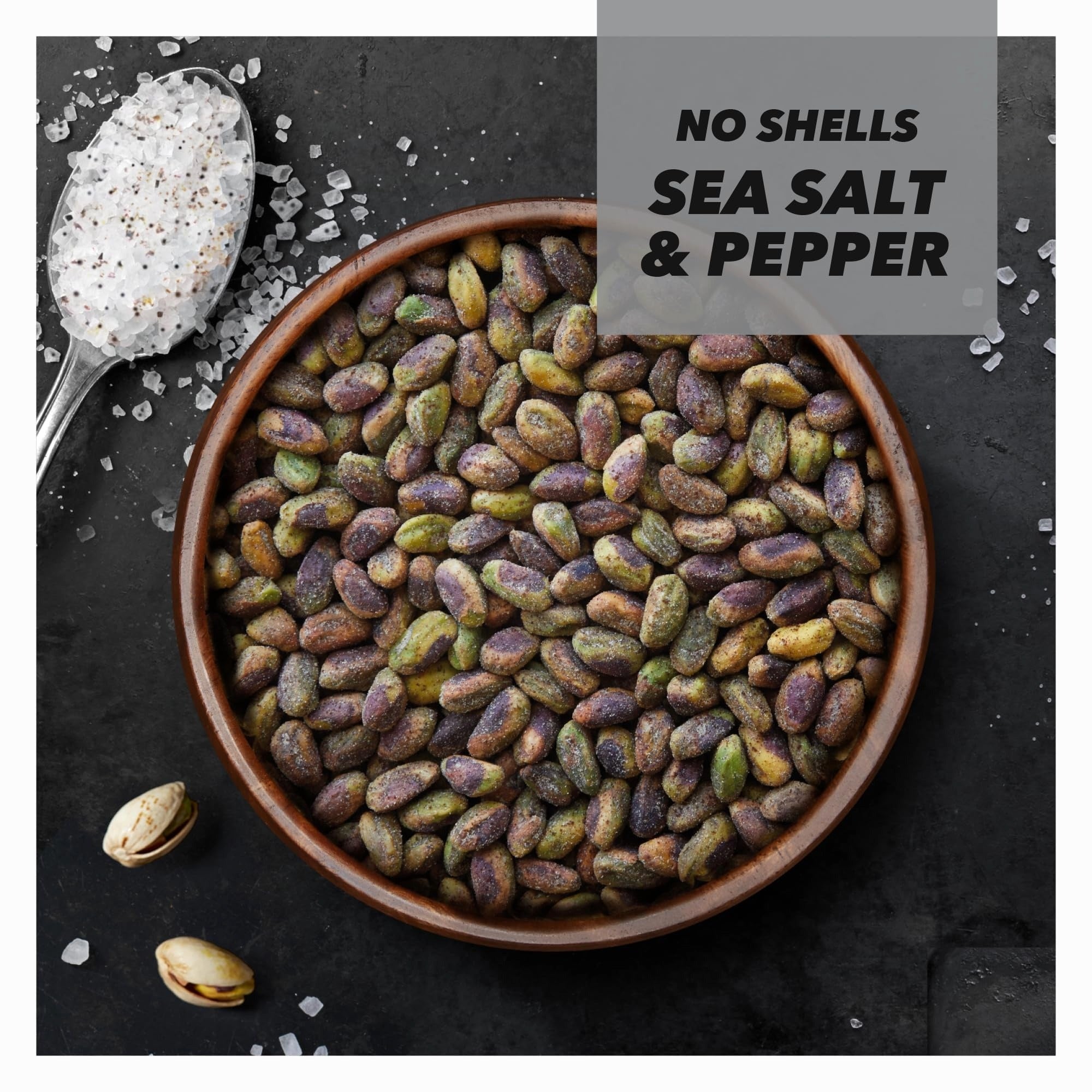 Wonderful Sea Salt & Pepper Pistachios - No Shell, 155g (5.5 oz)