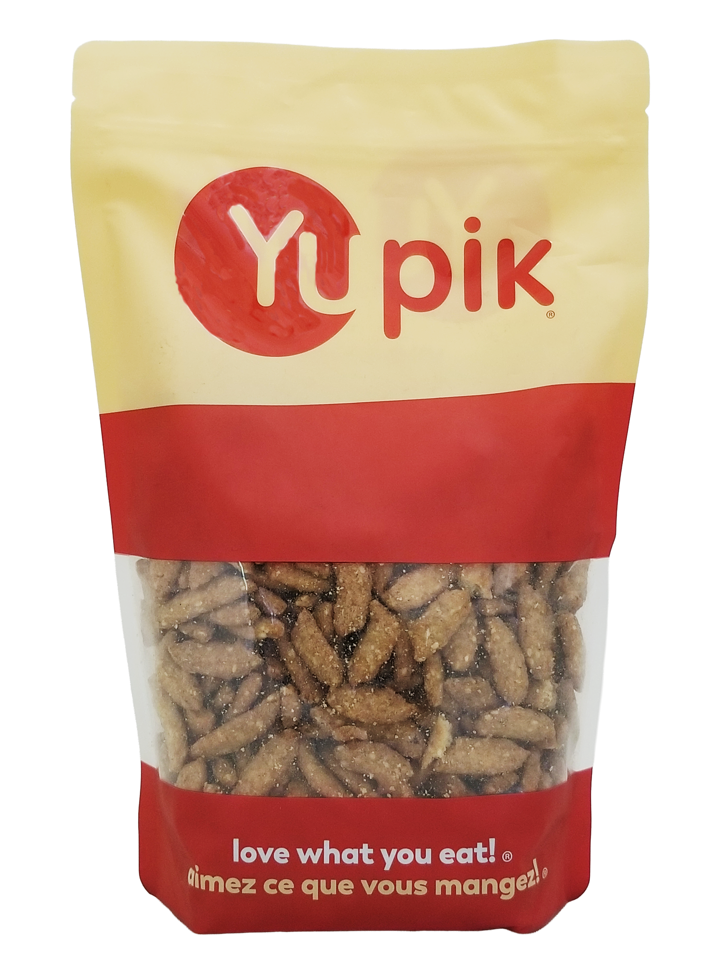 Yupik Salted Sesame Sticks - 500g package with insect snacks on a white background