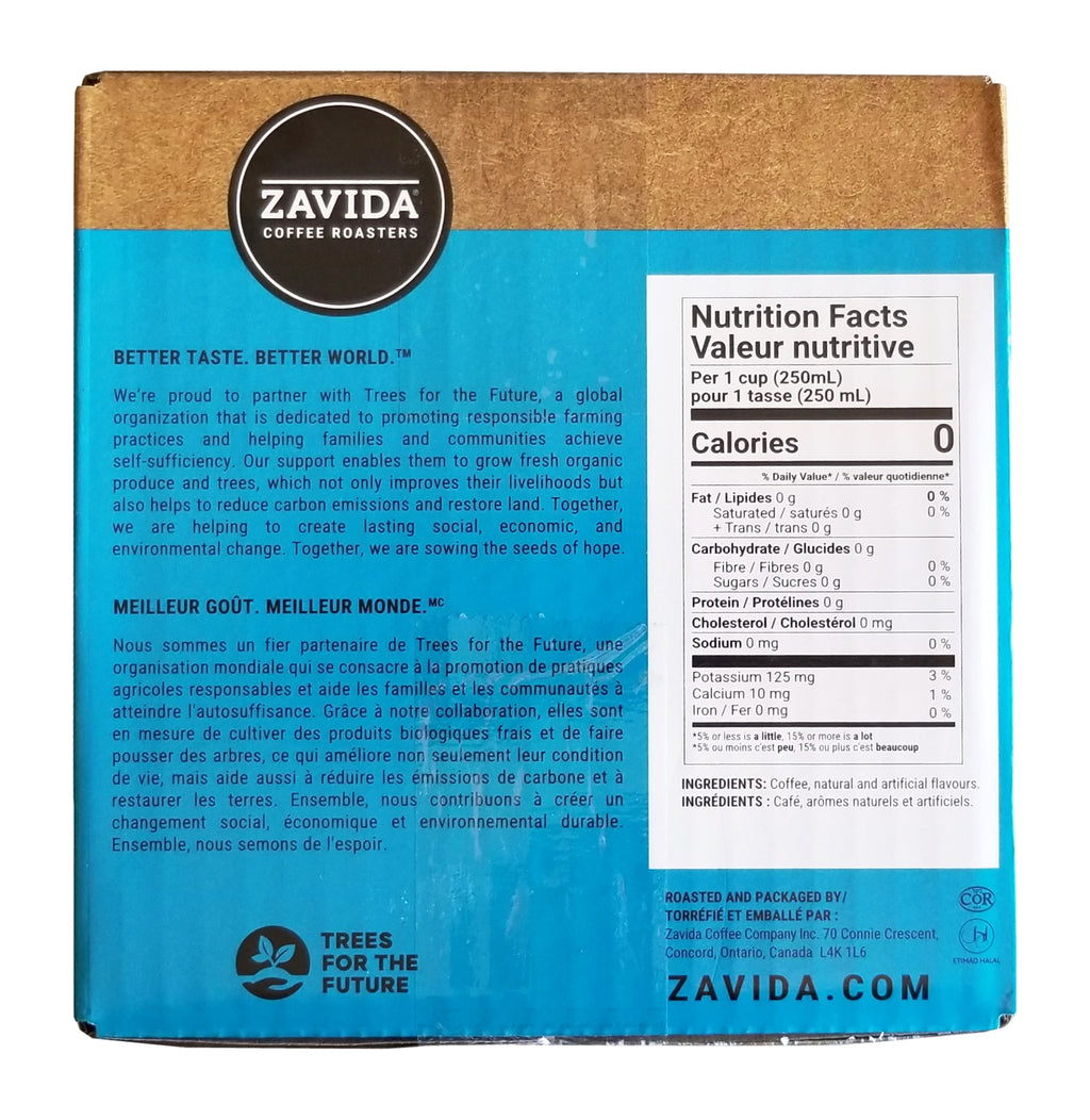 Zavida Coffee Roaster Discovery Variety Pack, 6 Great Classic Coffee Flavors, 44 K-cups, 475g/1 lb. Box