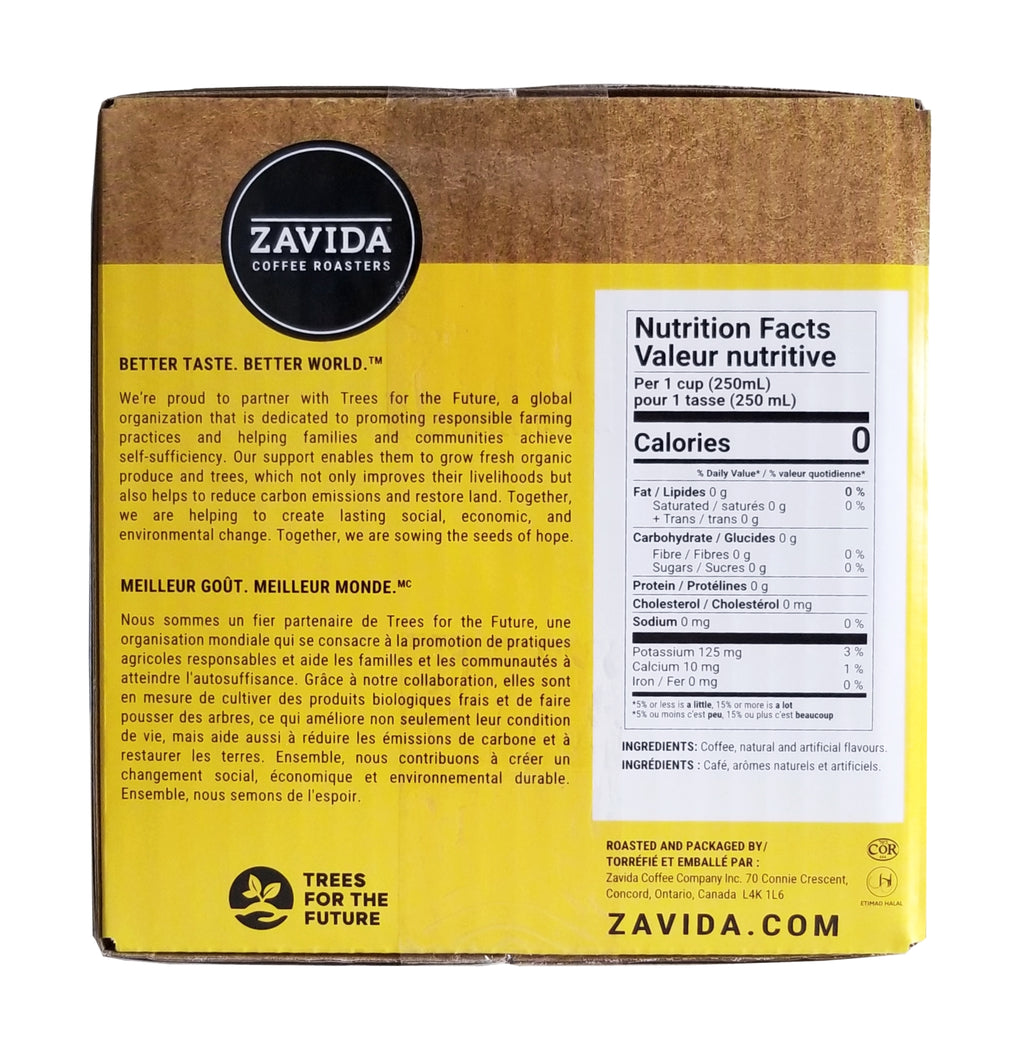 Zavida Coffee Roaster Flavor Explosion Variety Pack, 9 Amazing Coffee Flavors, 44 K-cups, 484g/17 oz. Box {Imported from Canada}