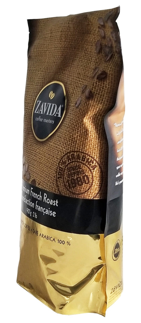 Zavida Premium French Roast, Dark Roast, Premium Whole Bean Coffee, 907g/2 lbs. Bag {Imported from Canada}