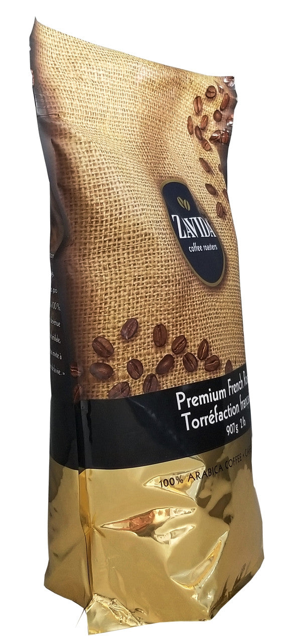 Zavida Premium French Roast, Dark Roast, Premium Whole Bean Coffee, 907g/2 lbs. Bag {Imported from Canada}