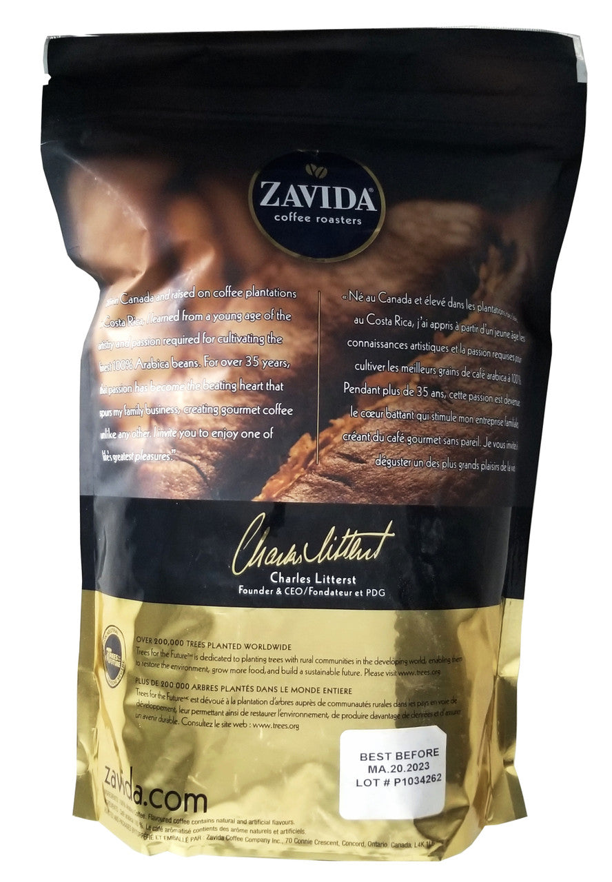 Zavida Premium French Roast, Dark Roast, Premium Whole Bean Coffee, 907g/2 lbs. Bag {Imported from Canada}