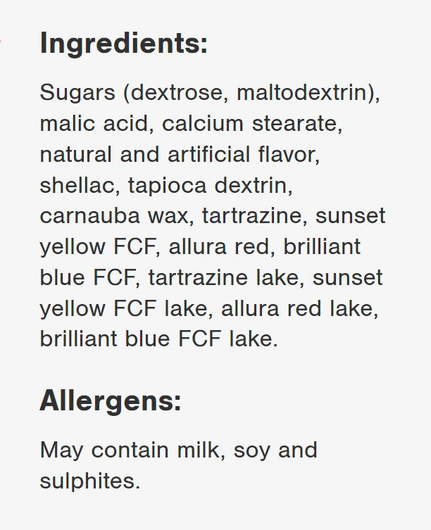 Zingy Zaps Pressed Candies, Bulk Box, 12.96kg/28.57 lbs. {Imported from Canada}