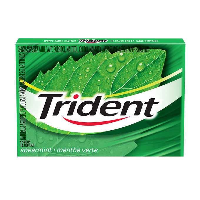 Trident Sugar-free Pellet Gum, 12pk, Spearmint {Imported from Canada}