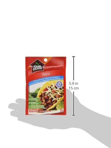 Club House 25% Less Salt, Gluten-Free, Taco Seasoning Mix, 35g/1.2oz., {Imported from Canada}
