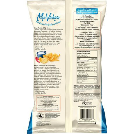 Miss Vickies Kettle Cooked Sweet Chili & Sour Cream Potato Chips, 275g/ 9.7 oz {Imported from Canada}