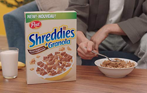 Post Shreddies Granola Brown Sugar Cereal 495g/17.5 oz., {Imported from Canada}