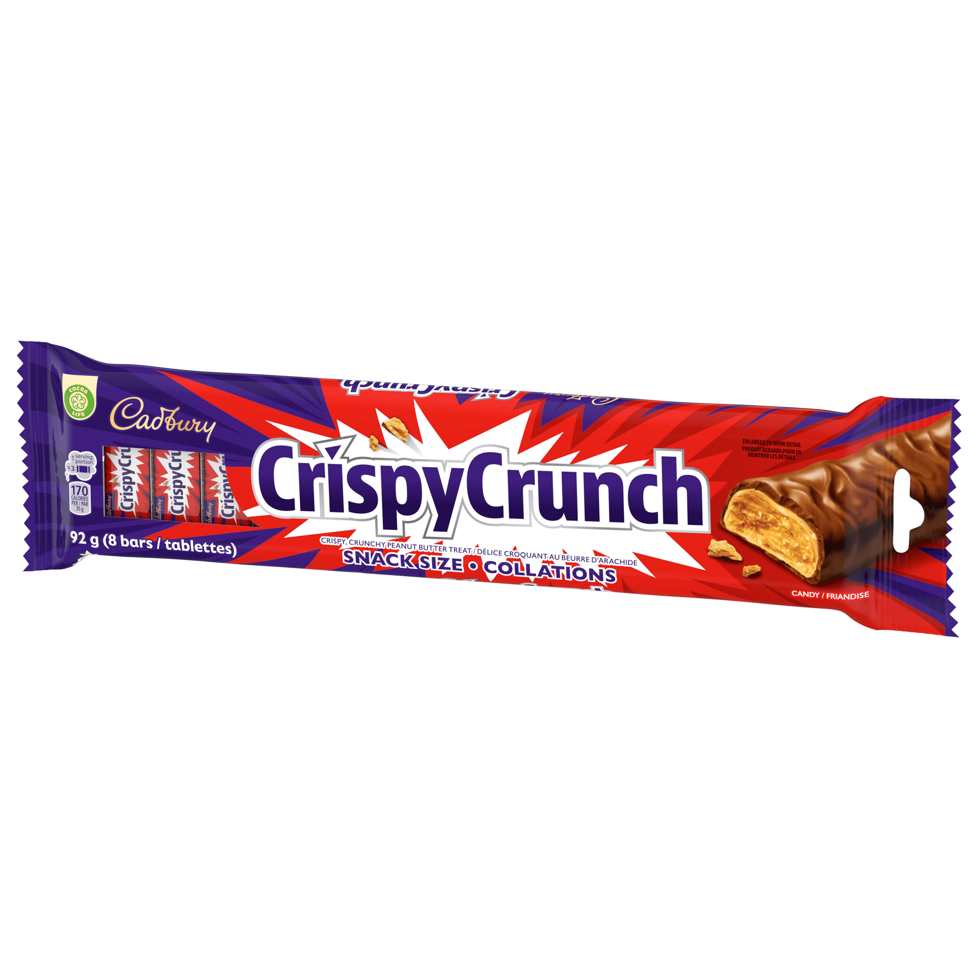 Cadbury Crispy Crunch Snack Size Chocolate Bars (8x12g), 92g/3.2 oz