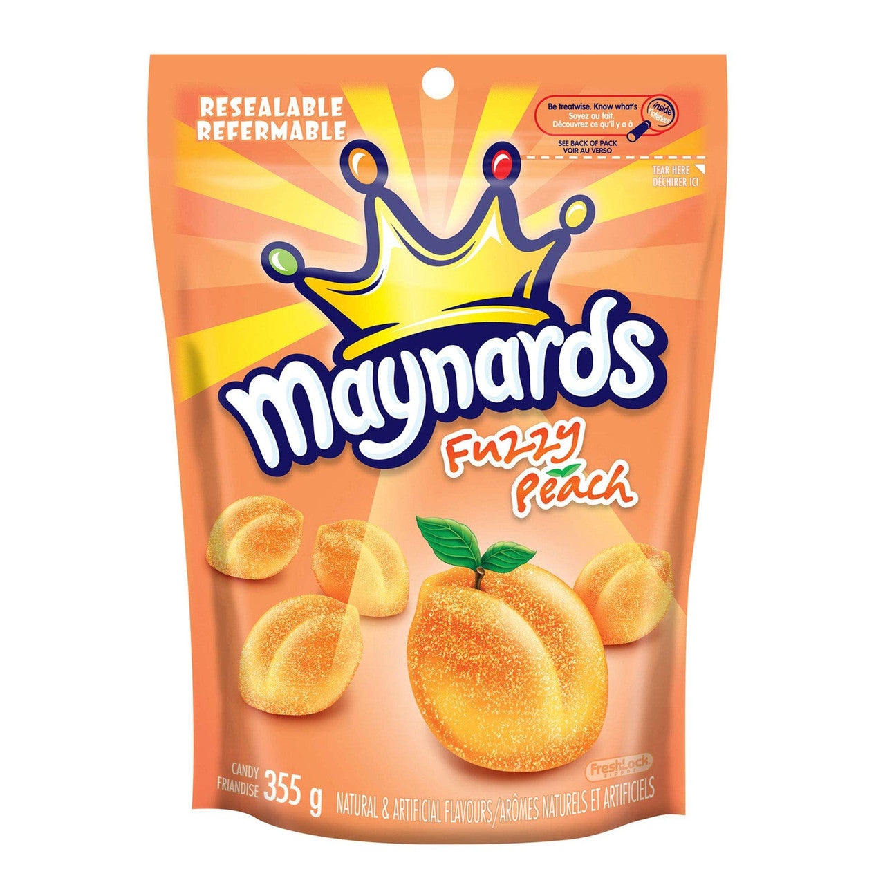 Maynards Gummy Candy, Fuzzy Peach, 355g/12.5 oz {Imported from Canada}