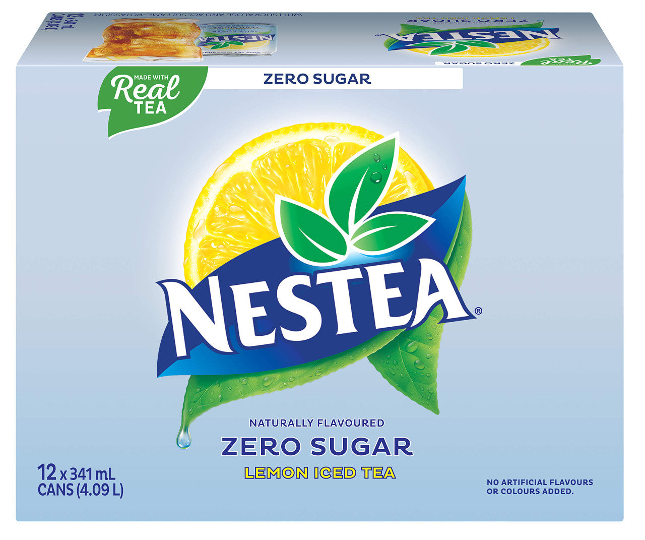 Nestea Zero Iced Tea Soft Drinks, 341mL/11.5oz., cans, 12ct, {Imported from Canada}