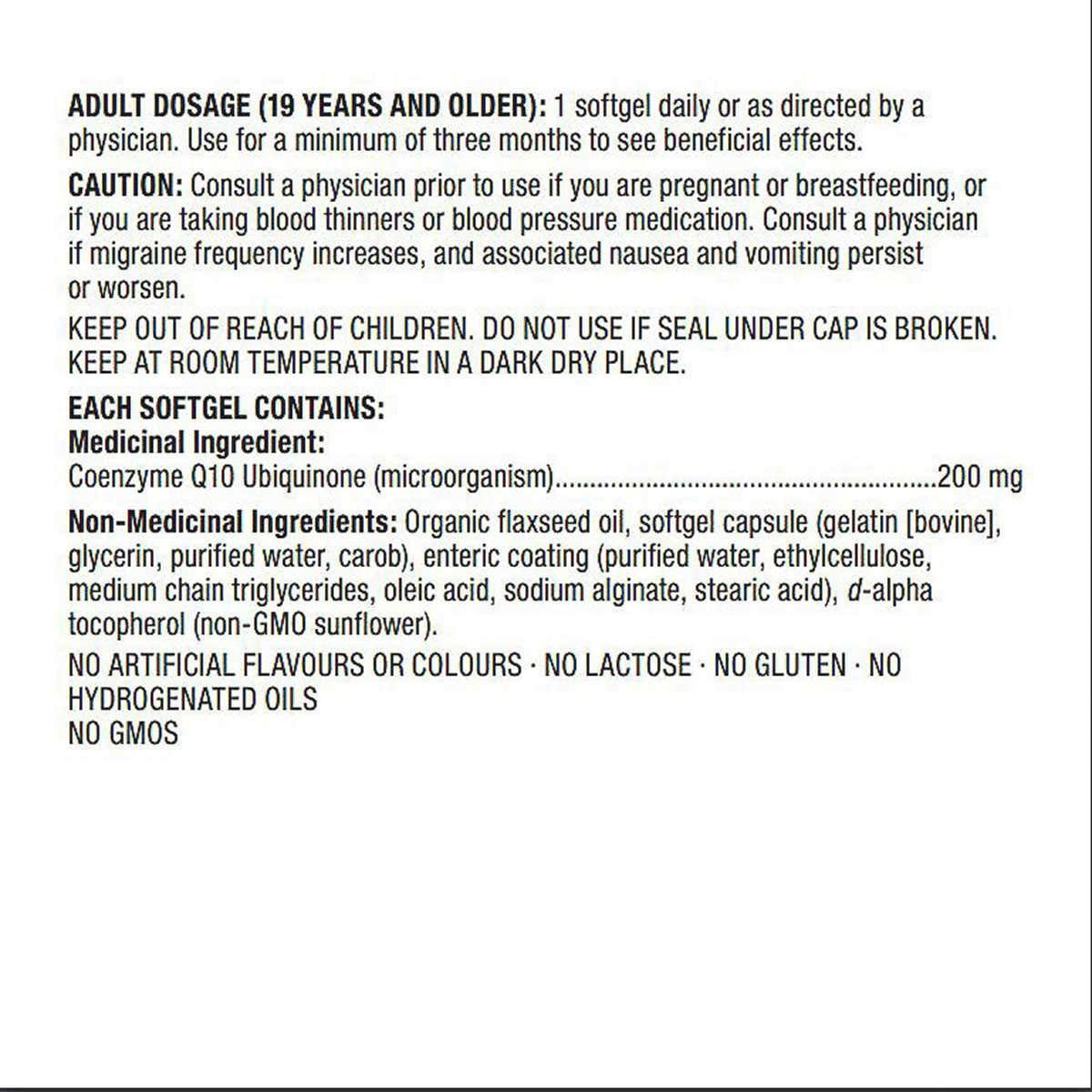 Kirkland Coenzyme Q10 200 mg, 225 Clear Enteric Softgels {Imported from Canada}