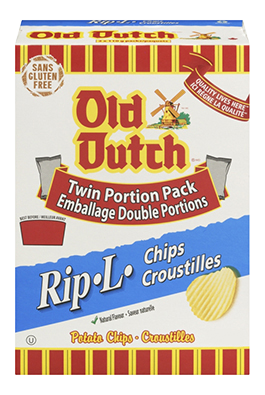 Old Dutch Rip-L Boxed Potato Chips 220g/7.8oz. (Imported from Canada)
