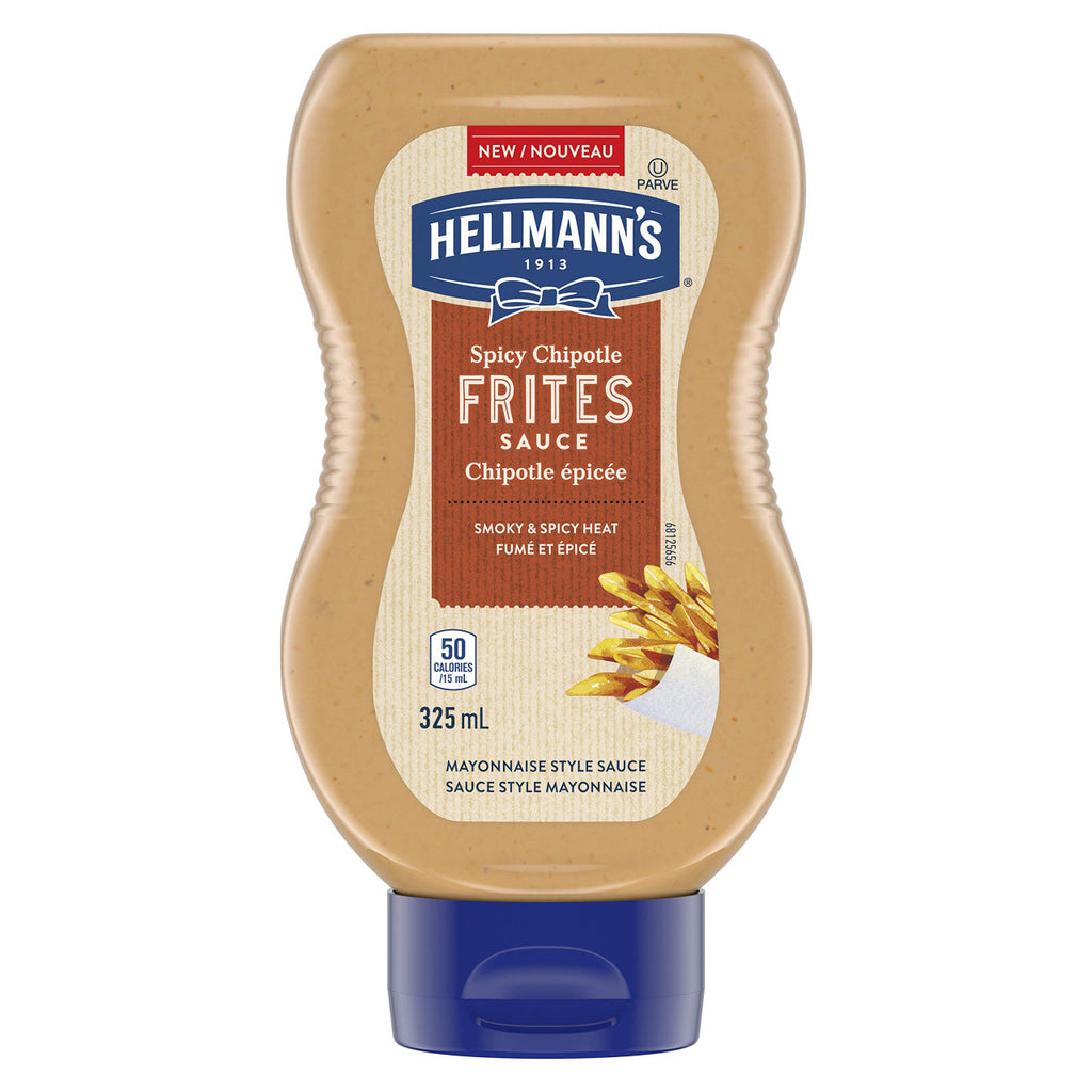 Hellmann's Spicy Chipotle Frites Mayo Style Sauce, 325ml/11 oz., {Imported from Canada}