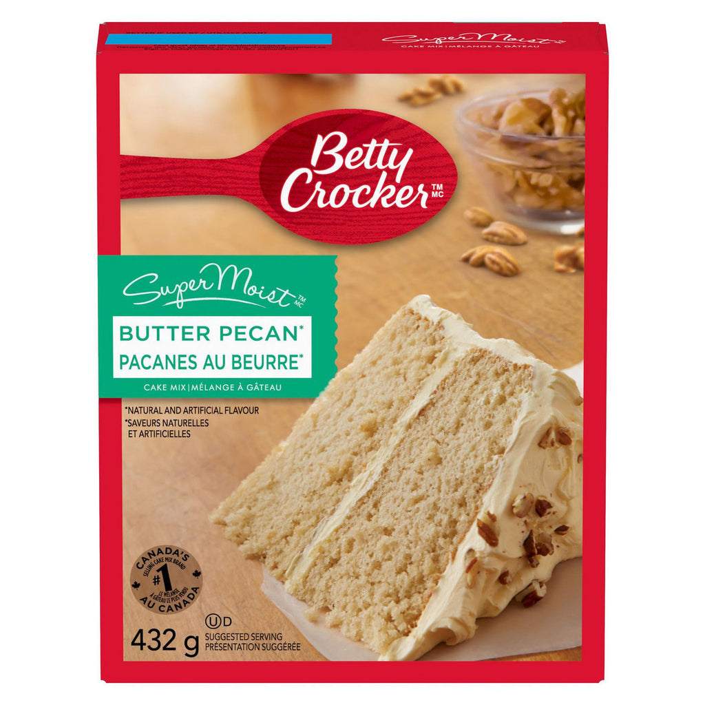 Betty Crocker SuperMoist Butter Pecan Cake Mix, 432g/15 oz. Box {Imported from Canada}