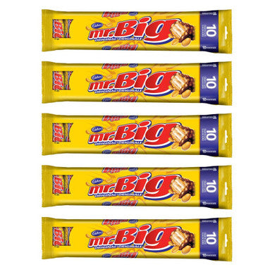 Cadbury Mr. Big Original 10 Snack Size Chocolate Bar 5-Pack {Imported from Canada}