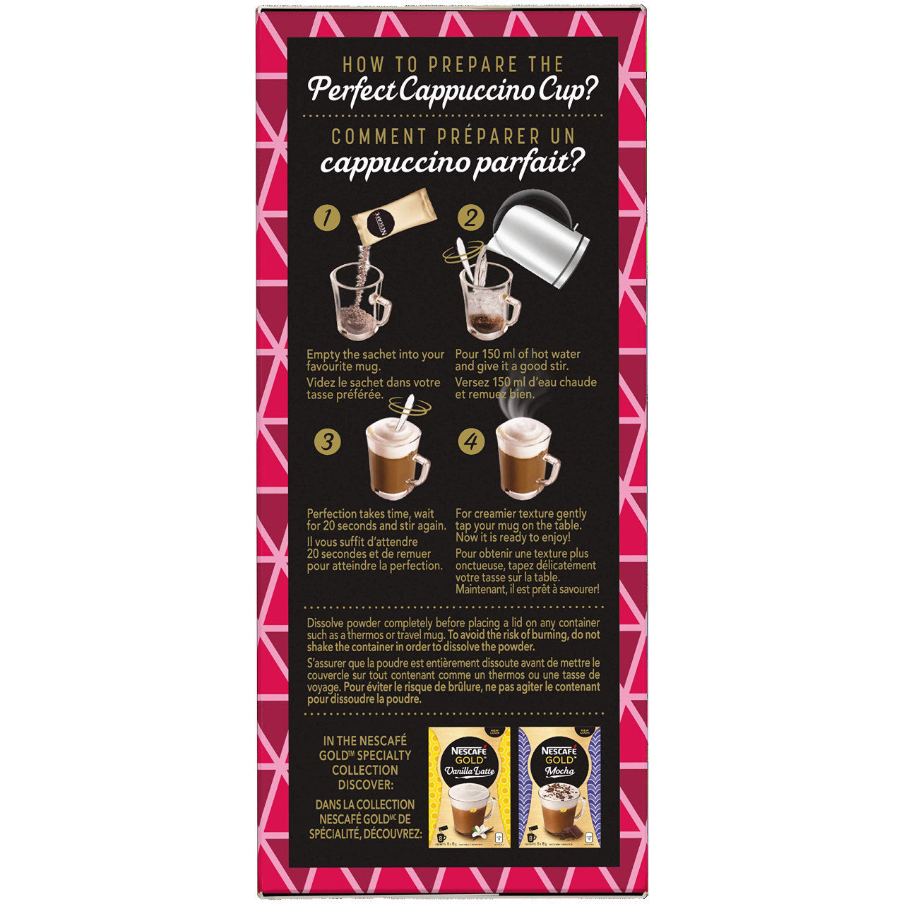 Nescafe Instant Cappuccino in Individual Pockets 3pk {Imported from Canada}