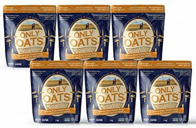 Only Oats, Gluten Free, Pure Whole Grain Rolled Oats, 1Kg/35.27oz., (6 Pack) {Imported from Canada}